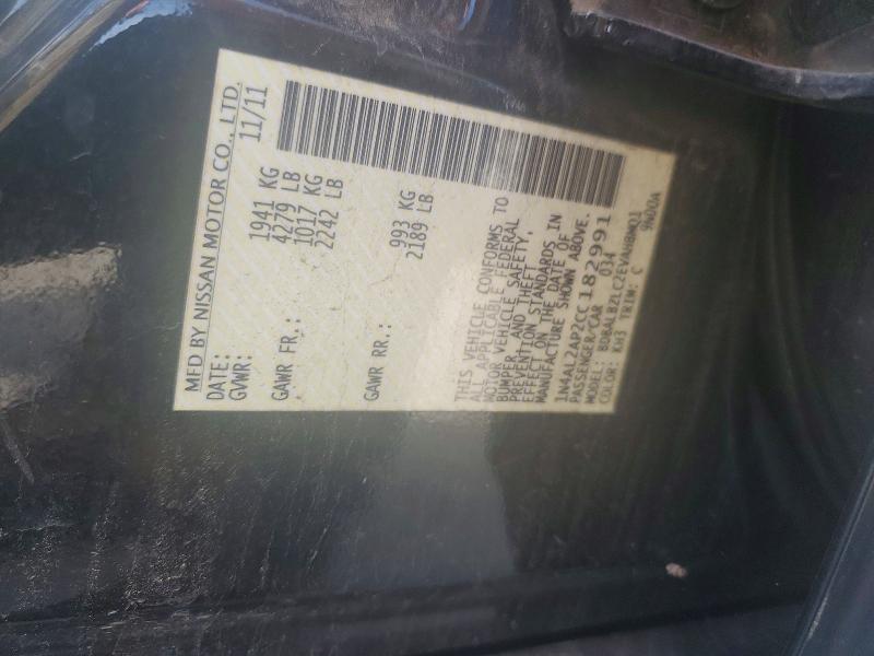 Aukcja sprzedaży 2012 Nissan Altima, vin: 1N4AL2AP2CC182991, numer aukcji: 68006676