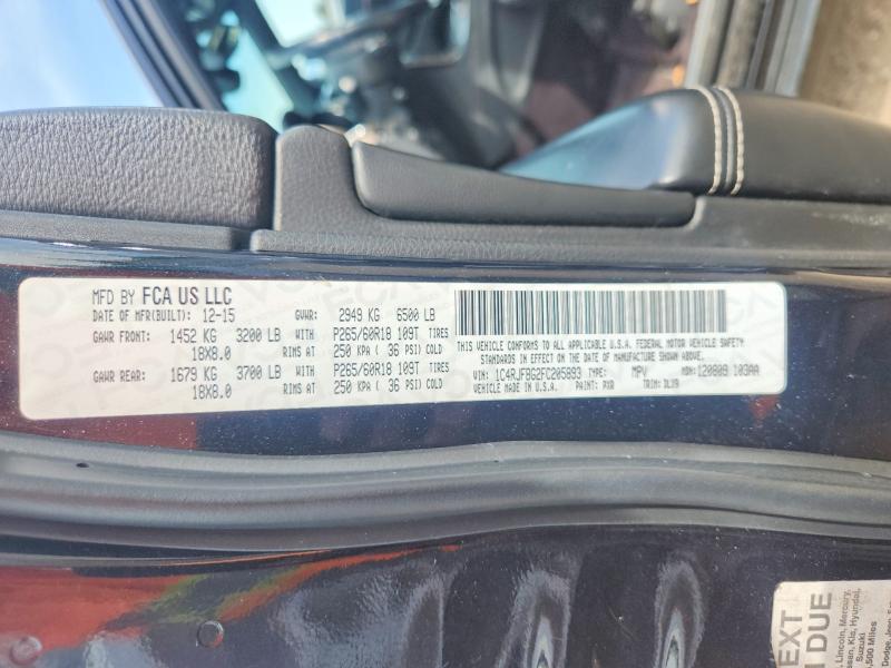 Aukcja sprzedaży 2015 Jeep Grand Cherokee, vin: 1C4RJFBG2FC205893, numer aukcji: 67313486