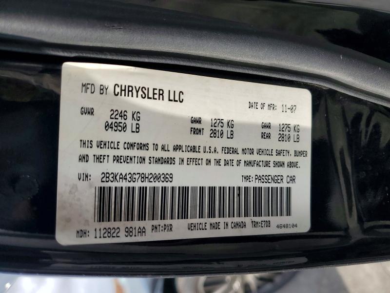 Aukcja sprzedaży 2008 Dodge Charger, vin: 2B3KA43G78H200369, numer aukcji: 69533736