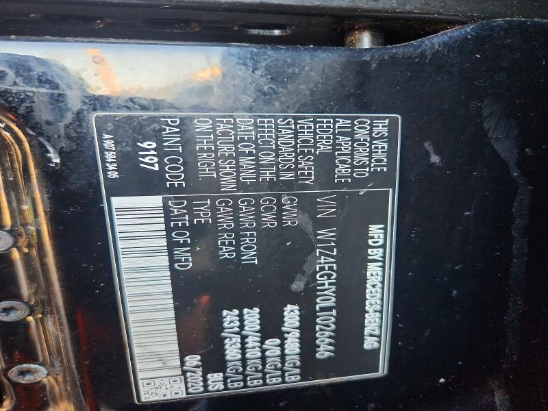 Aukcja sprzedaży 2020 Mercedes-benz Sprinter, vin: W1Z4EGHY0LT026646, numer aukcji: 69579336