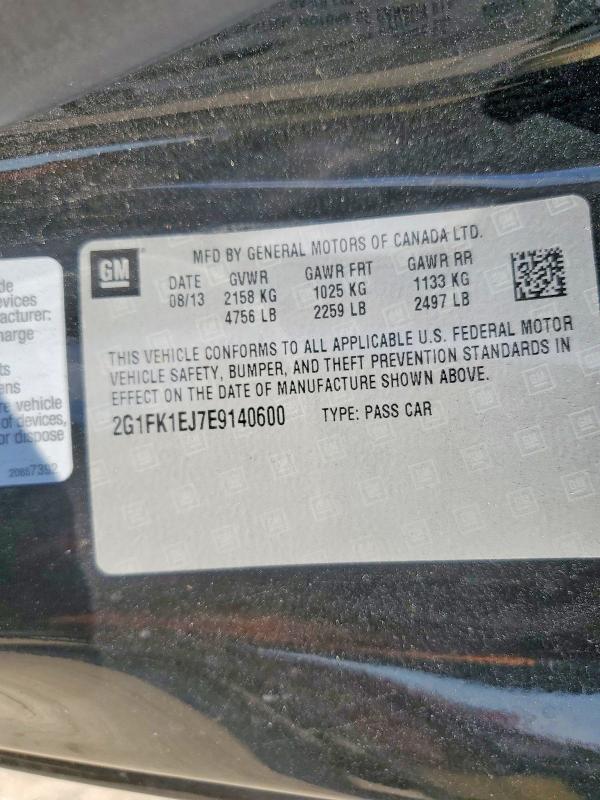 67098496 :رقم المزاد ، 2G1FK1EJ7E9140600 vin ، 2014 Chevrolet Camaro مزاد بيع