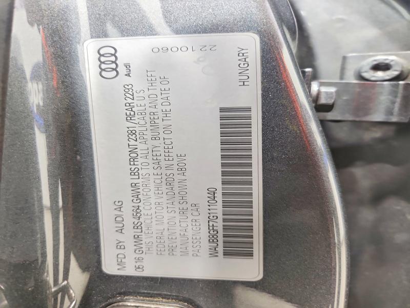 2016 Audi A3 მანქანა იყიდება აუქციონზე, vin: WAUB8GFF7G1110440, აუქციონის ნომერი: 67677126