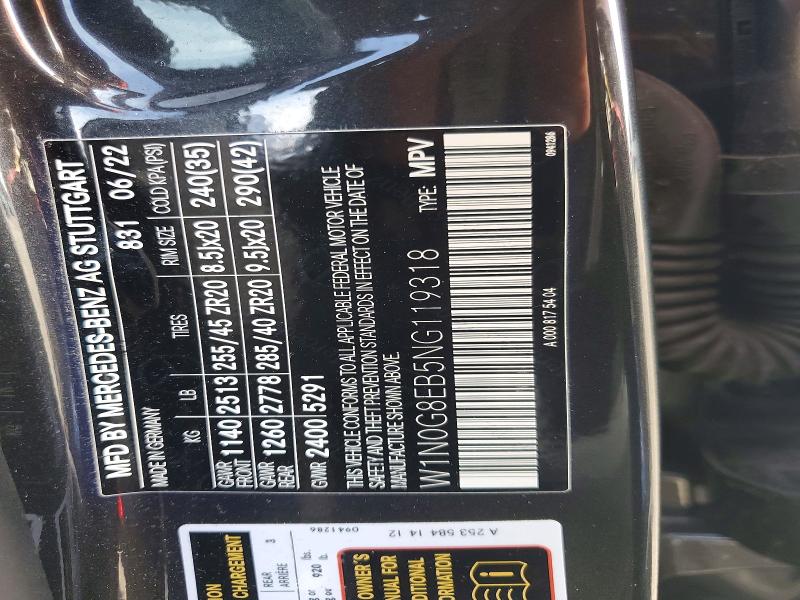 Aukcja sprzedaży 2022 Mercedes-benz Glc, vin: W1N0G8EB5NG119318, numer aukcji: 67521206