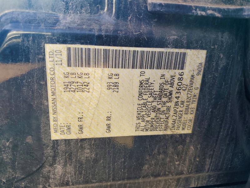 Aukcja sprzedaży 2011 Nissan Altima, vin: 1N4AL2AP2BN436086, numer aukcji: 69713696