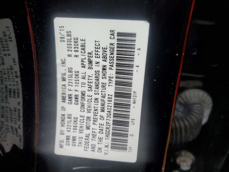 Продажа на аукционе авто 2016 Honda Accord, vin: 1HGCR2F73GA021692, номер лота: 67385106