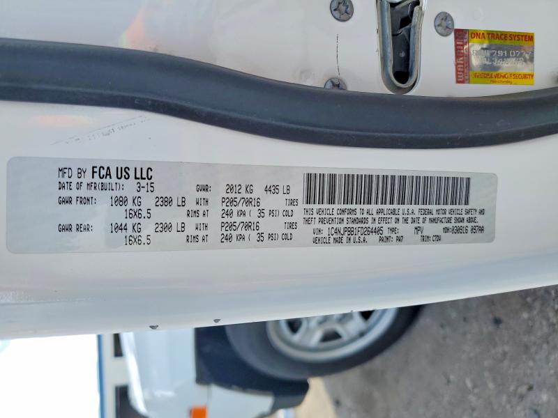 71252886 :رقم المزاد ، 1C4NJPBB1FD264405 vin ، 2015 Jeep Patriot مزاد بيع