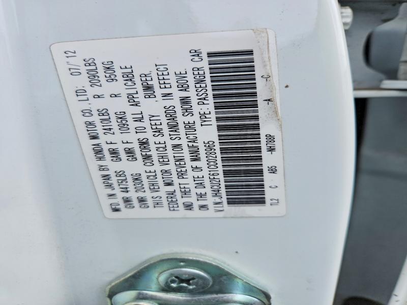 Продаж на аукціоні авто 2012 Acura Tsx, vin: JH4CU2F61CC028965, номер лоту: 67043296