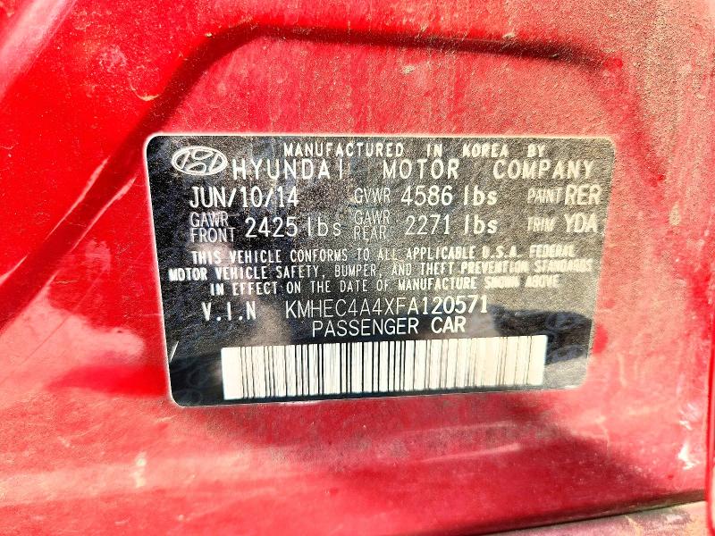 Продажа на аукционе авто 2015 Hyundai Sonata Hybrid, vin: KMHEC4A4XFA120571, номер лота: 66826206
