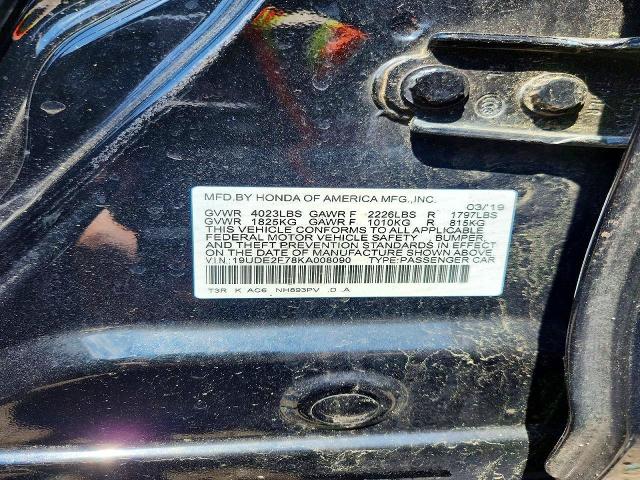 69017166 :رقم المزاد ، 19UDE2F78KA008090 vin ، 2019 Acura Ilx مزاد بيع
