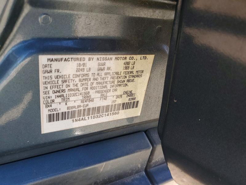 Продажа на аукционе авто 2002 Nissan Altima, vin: 1N4AL11D32C141560, номер лота: 71011116