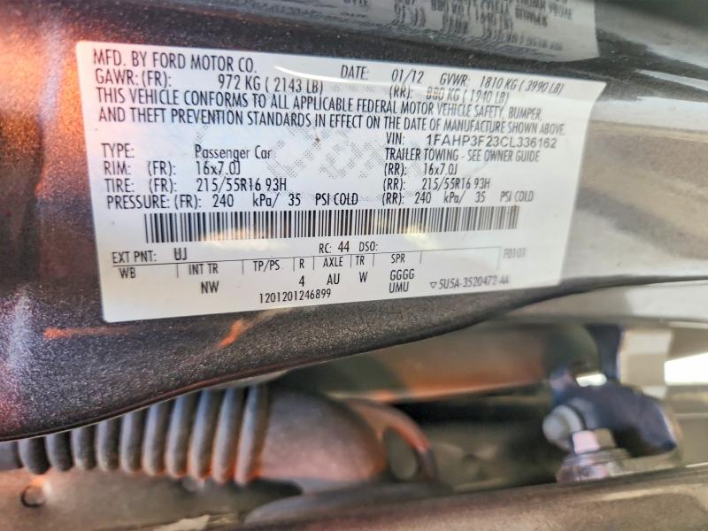 Продаж на аукціоні авто 2012 Ford Focus, vin: 1FAHP3F23CL336162, номер лоту: 68672576