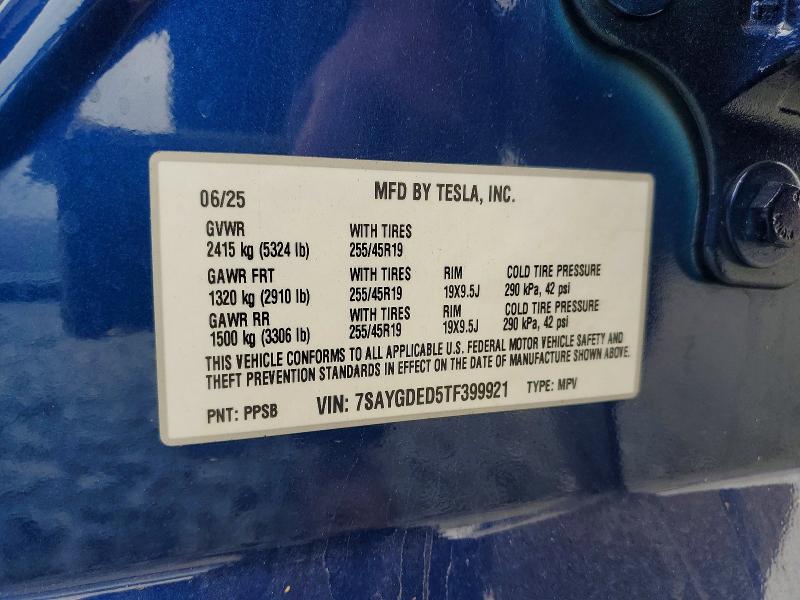 Aukcja sprzedaży 2026 Tesla Model Y, vin: 7SAYGDED5TF399921, numer aukcji: 68217086
