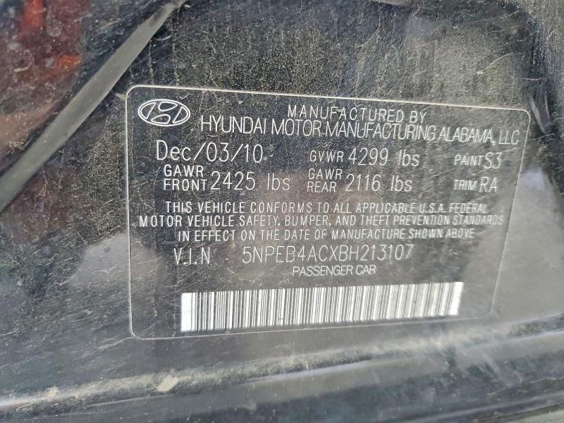 Продаж на аукціоні авто 2011 Hyundai Sonata, vin: 5NPEB4ACXBH213107, номер лоту: 69644696