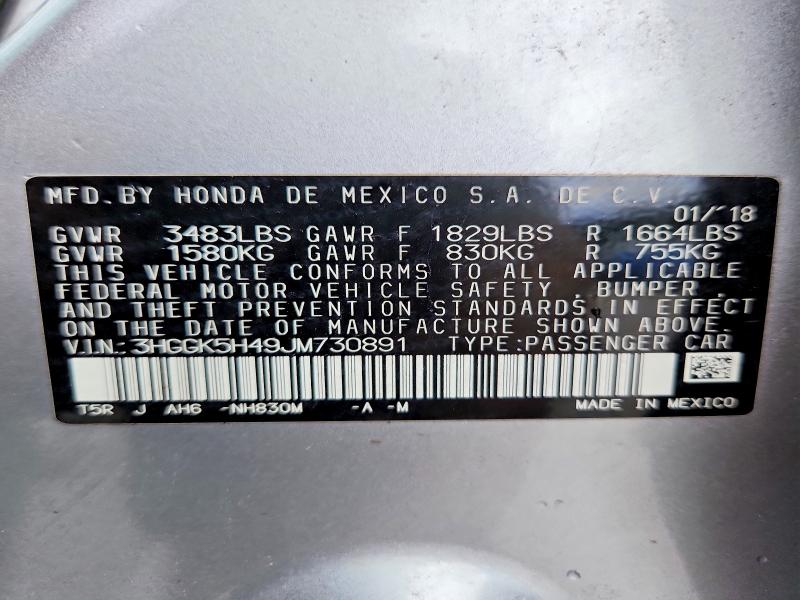 Aukcja sprzedaży 2018 Honda Fit, vin: 3HGGK5H49JM730891, numer aukcji: 71010116