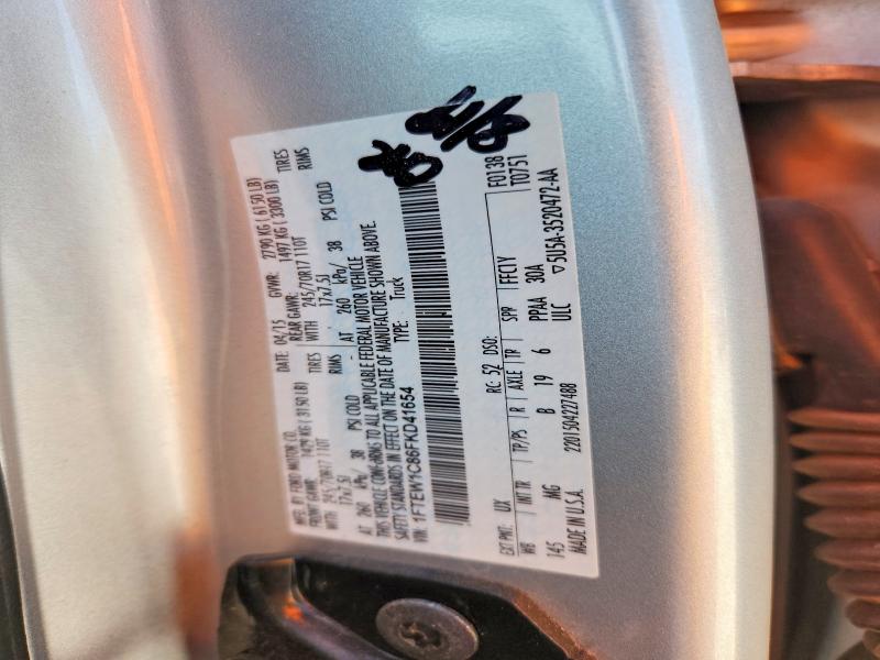 68700746 :رقم المزاد ، 1FTEW1C86FKD41654 vin ، 2015 Ford F150 مزاد بيع