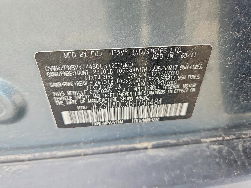 Продажа на аукционе авто 2011 Subaru Forester, vin: JF2SHADCXBH756484, номер лота: 69181256