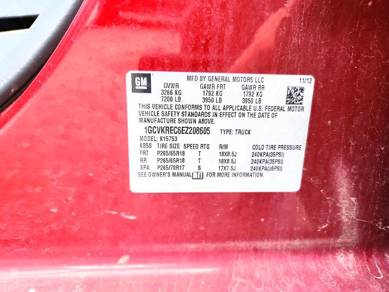 2014 Chevrolet Silverado მანქანა იყიდება აუქციონზე, vin: 1GCVKREC6EZ208605, აუქციონის ნომერი: 70506936