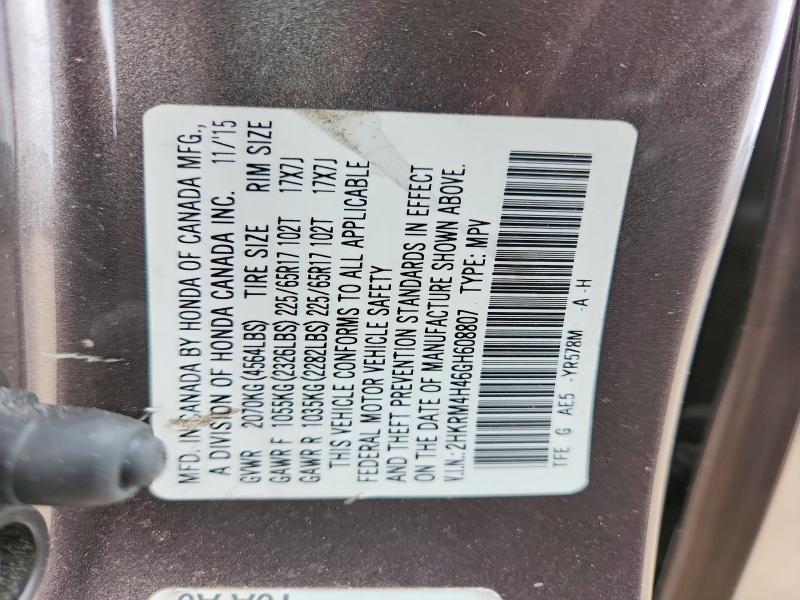 Aukcja sprzedaży 2016 Honda Cr-v, vin: 2HKRM4H46GH608807, numer aukcji: 70319476