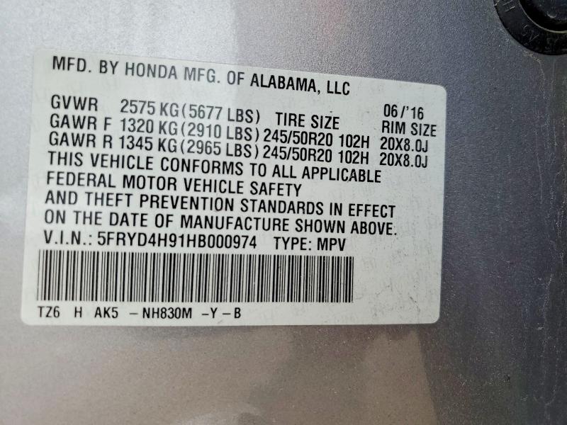 Auction sale of the 2017 Acura Mdx, vin: 5FRYD4H91HB000974, lot number: 69218496