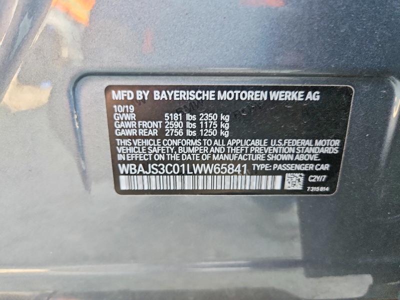 Aukcja sprzedaży 2020 Bmw 540, vin: WBAJS3C01LWW65841, numer aukcji: 69318376