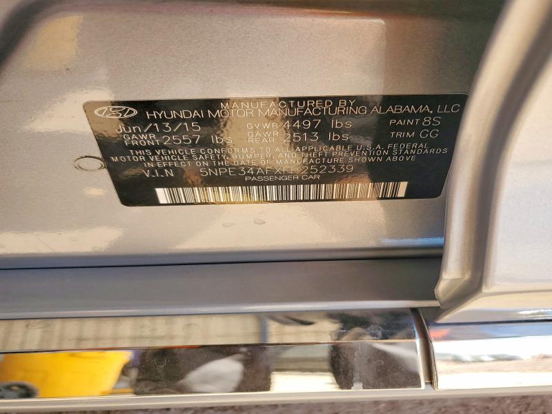 Aukcja sprzedaży 2015 Hyundai Sonata, vin: 5NPE34AFXFH252339, numer aukcji: 68987056