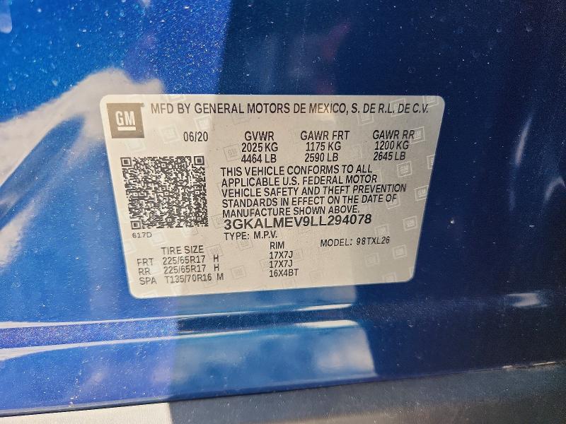 66763806 :رقم المزاد ، 3GKALMEV9LL294078 vin ، 2020 Gmc Terrain مزاد بيع