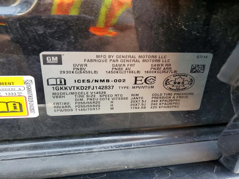 Продажа на аукционе авто 2015 Gmc Acadia, vin: 1GKKVTKD2FJ142837, номер лота: 68156786