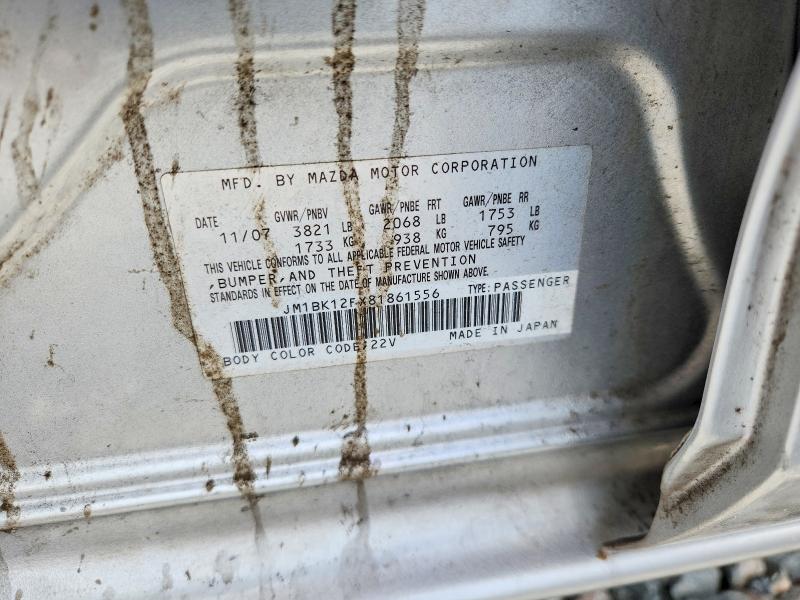 Продажа на аукционе авто 2008 Mazda 3, vin: JM1BK12FX81861556, номер лота: 65820776