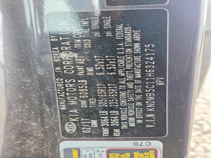 Aukcja sprzedaży 2017 Kia Sedona, vin: KNDMB5C11H6324175, numer aukcji: 68601376