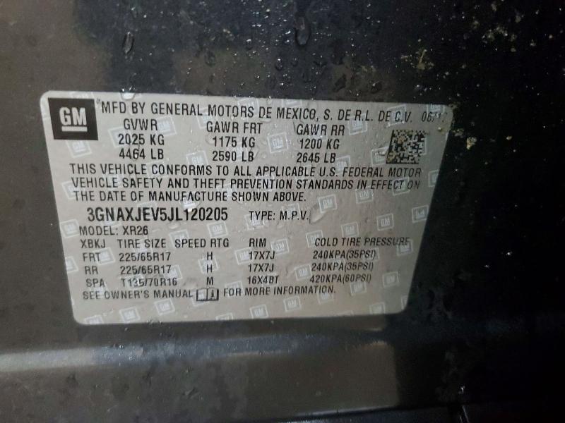 67632836 :رقم المزاد ، 3GNAXJEV5JL120205 vin ، 2018 Chevrolet Equinox مزاد بيع