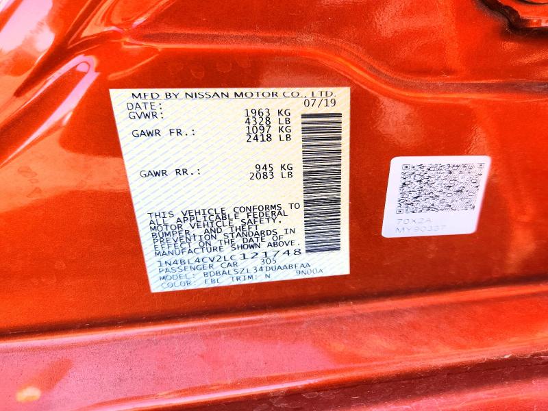 2020 Nissan Altima მანქანა იყიდება აუქციონზე, vin: 1N4BL4CV2LC121748, აუქციონის ნომერი: 66809356