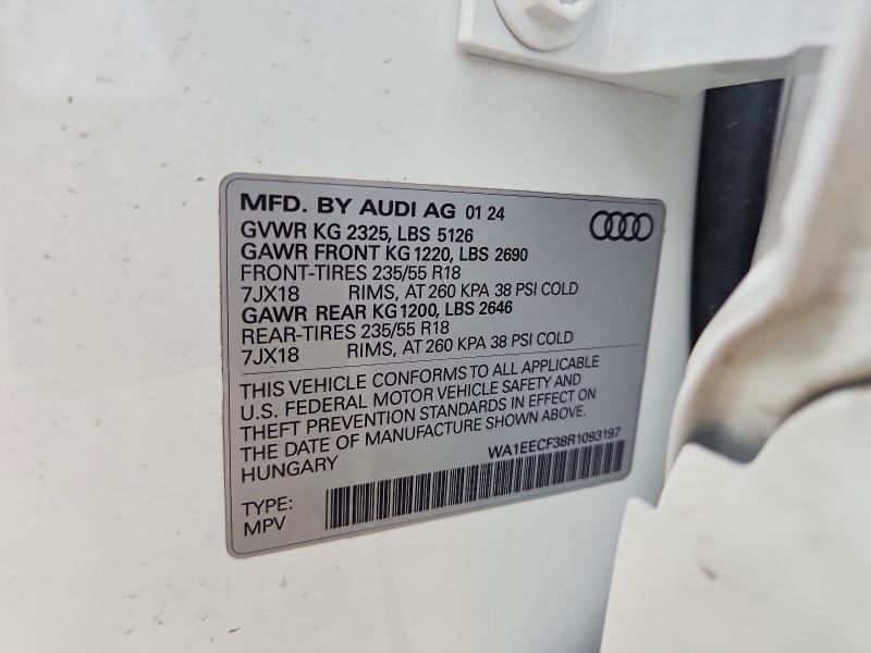 Aukcja sprzedaży 2024 Audi Q3, vin: WA1EECF38R1093197, numer aukcji: 67731166