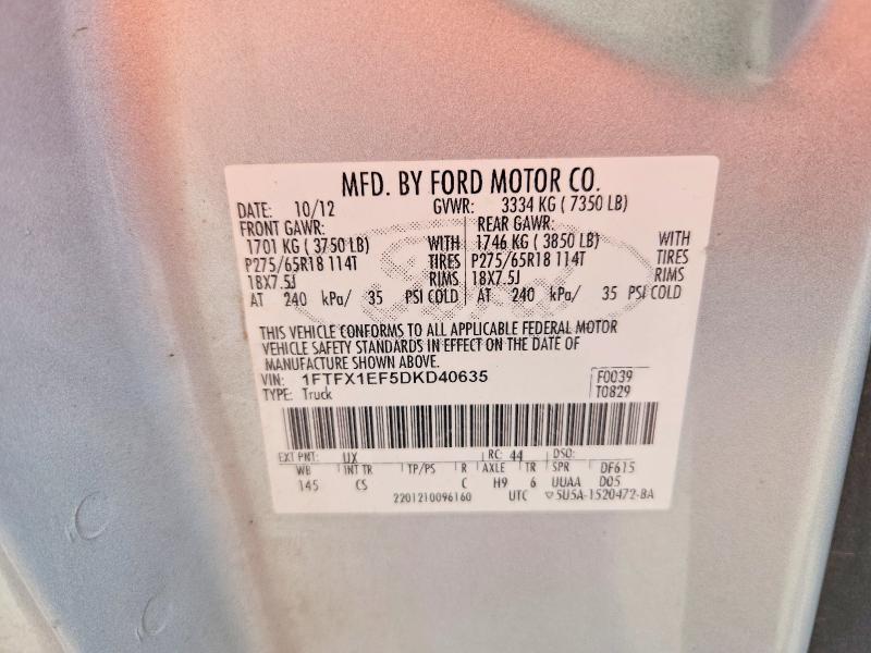 Продаж на аукціоні авто 2013 Ford F150, vin: 1FTFX1EF5DKD40635, номер лоту: 68252266