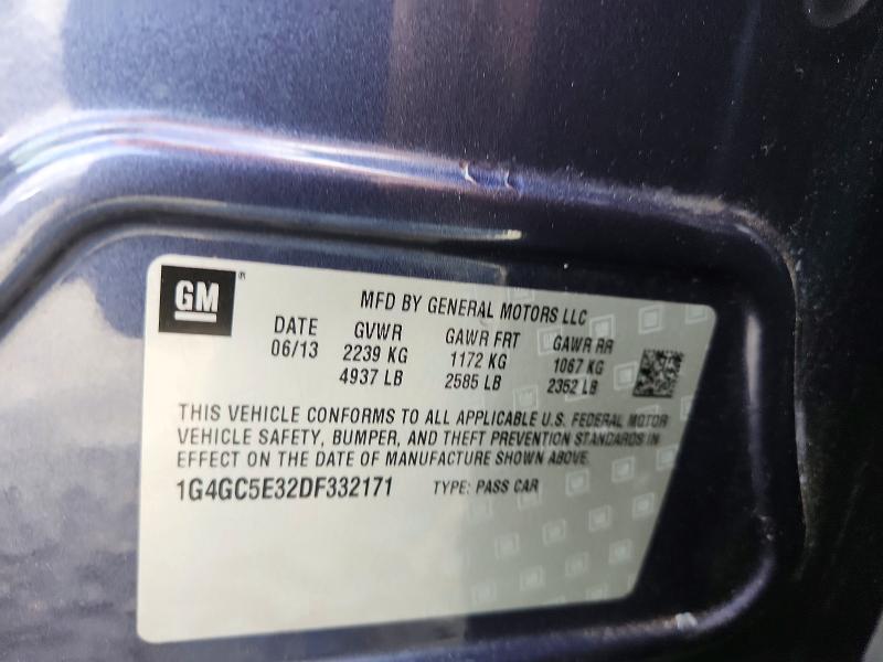 70089556 :رقم المزاد ، 1G4GC5E32DF332171 vin ، 2013 Buick Lacrosse مزاد بيع