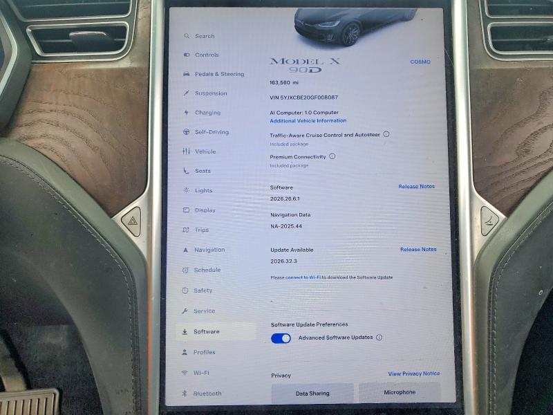 Продажа на аукционе авто 2016 Tesla Model X, vin: 5YJXCBE20GF008087, номер лота: 69242776