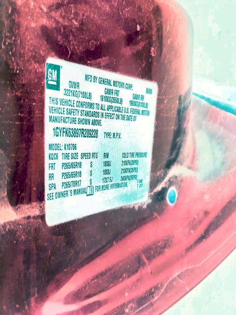 Auction sale of the 2007 Cadillac Escalade, vin: 1GYFK63897R209228, lot number: 71038986