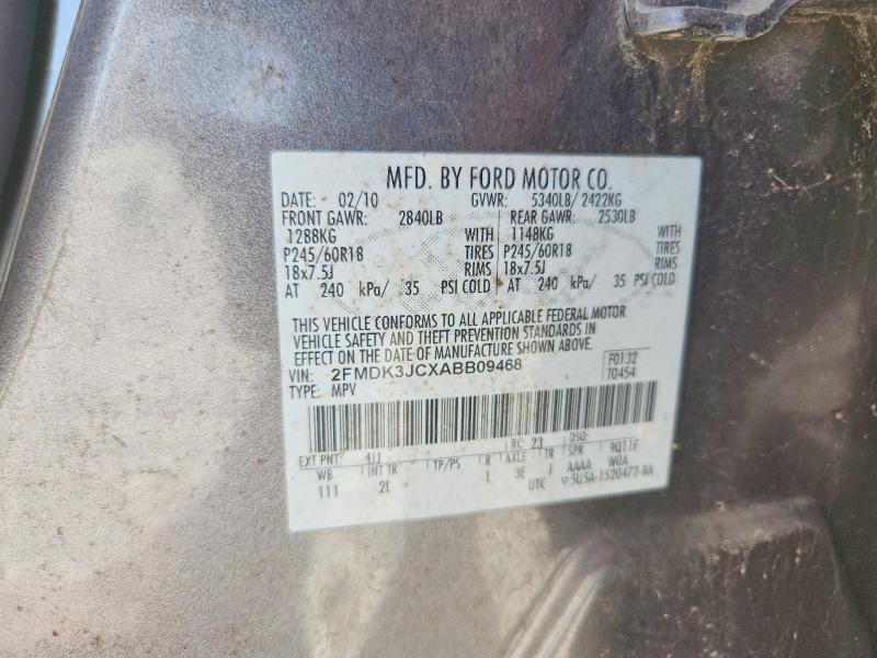 Продаж на аукціоні авто 2010 Ford Edge, vin: 2FMDK3JCXABB09468, номер лоту: 69026086