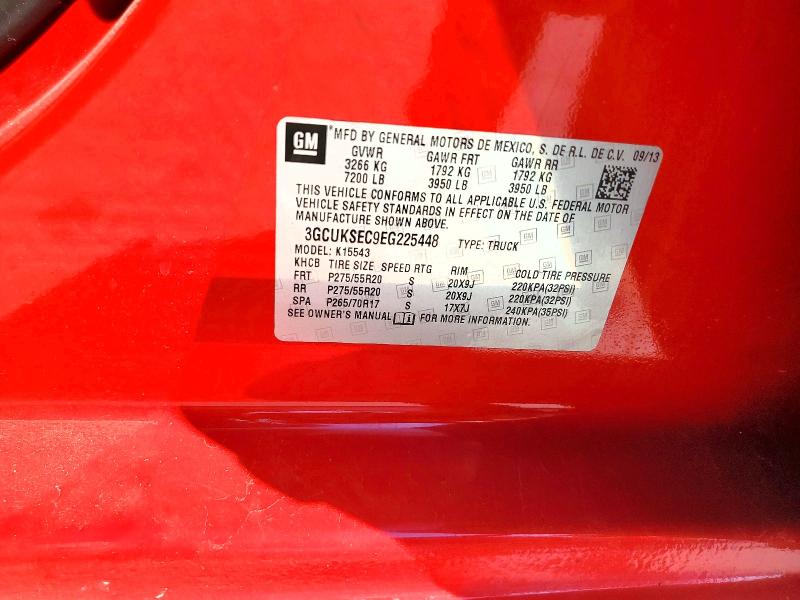 Продаж на аукціоні авто 2014 Chevrolet Silverado, vin: 3GCUKSEC9EG225448, номер лоту: 68244456