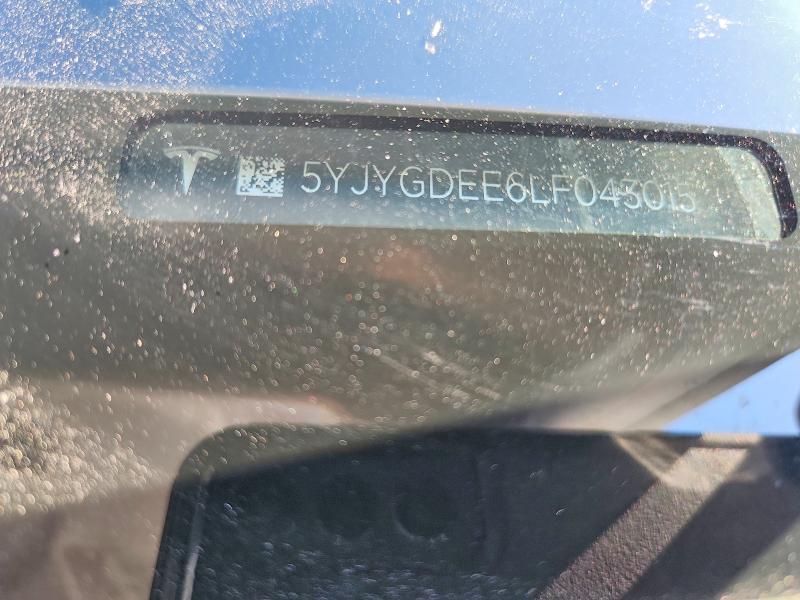 Auction sale of the 2020 Tesla Model Y, vin: 5YJYGDEE6LF043015, lot number: 67376516