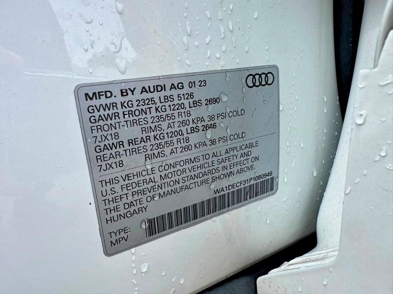 Aukcja sprzedaży 2023 Audi Q3, vin: WA1DECF31P1080946, numer aukcji: 68889006