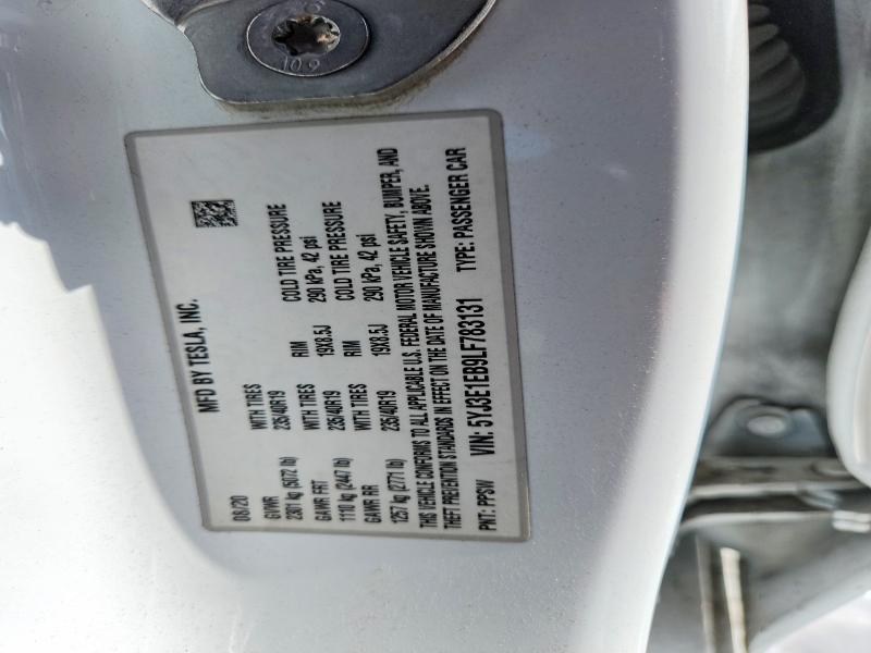 Aukcja sprzedaży 2020 Tesla Model 3, vin: 5YJ3E1EB9LF783131, numer aukcji: 69965376