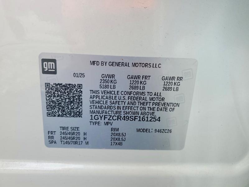 Aukcja sprzedaży 2025 Cadillac Xt4, vin: 1GYFZCR49SF161254, numer aukcji: 70817376