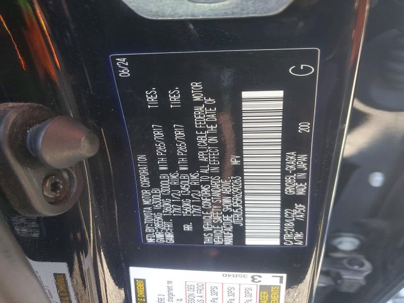 69079796 :رقم المزاد ، JTERU5JR5R6290263         vin ، 2024 Toyota 4runner مزاد بيع