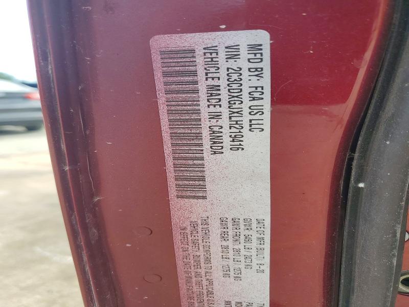 Продажа на аукционе авто 2020 Dodge Charger, vin: 2C3CDXGJXLH219416, номер лота: 69353086