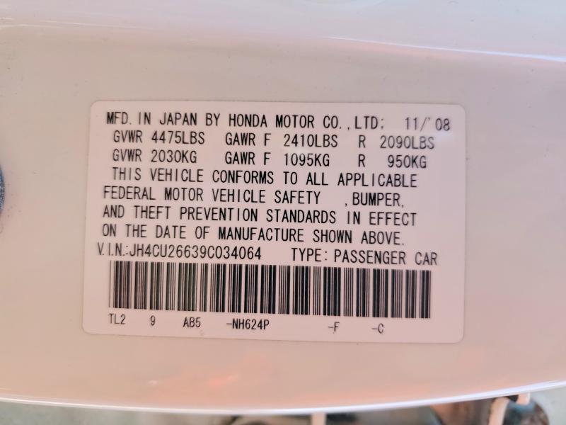 Aukcja sprzedaży 2009 Acura Tsx, vin: JH4CU26639C034064, numer aukcji: 71033336