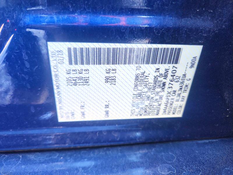 Aukcja sprzedaży 2018 Nissan Maxima, vin: 1N4AA6AP3JC376407, numer aukcji: 68758956
