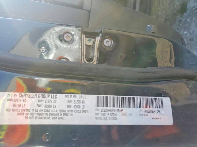 Aukcja sprzedaży 2012 Dodge Charger, vin: 2C3CDXHG2CH149008, numer aukcji: 69031886