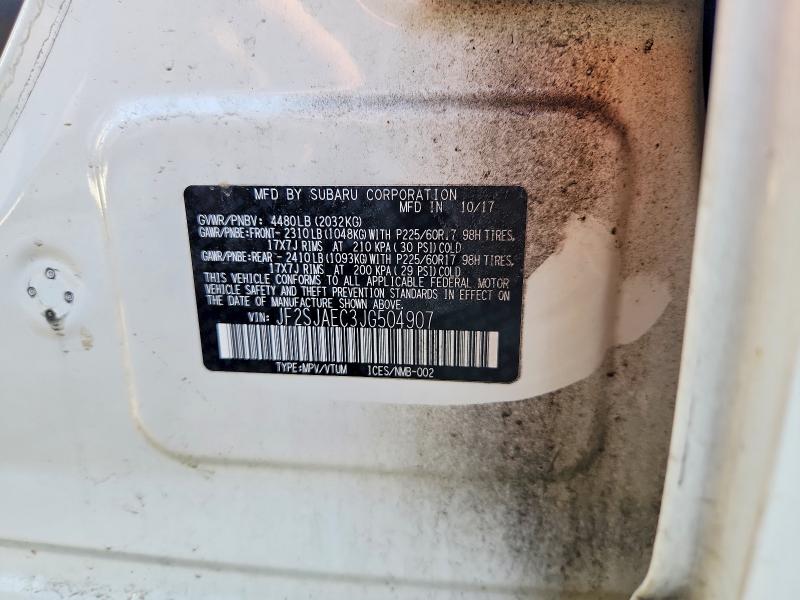 68683566 :رقم المزاد ، JF2SJAEC3JG504907 vin ، 2018 Subaru Forester مزاد بيع
