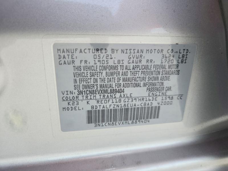 Продажа на аукционе авто 2021 Nissan Versa, vin: 3N1CN8EVXML889404, номер лота: 68090446