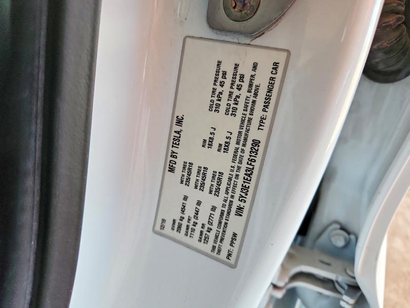 Продаж на аукціоні авто 2020 Tesla Model 3, vin: 5YJ3E1EA3LF613290, номер лоту: 68049626